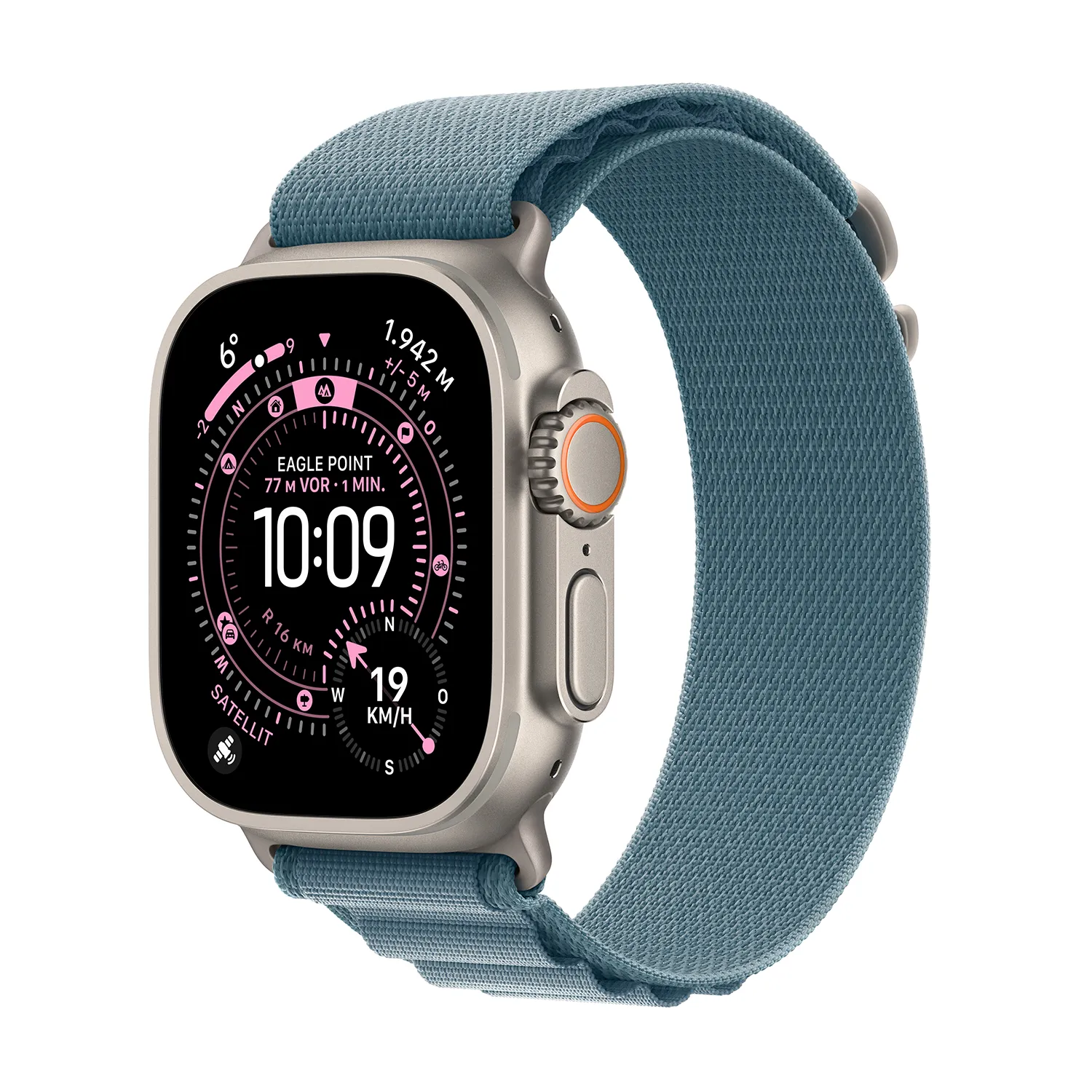 Produktbild Apple Watch Ultra 3 Natural Titanium Alpine Loop Light Blue