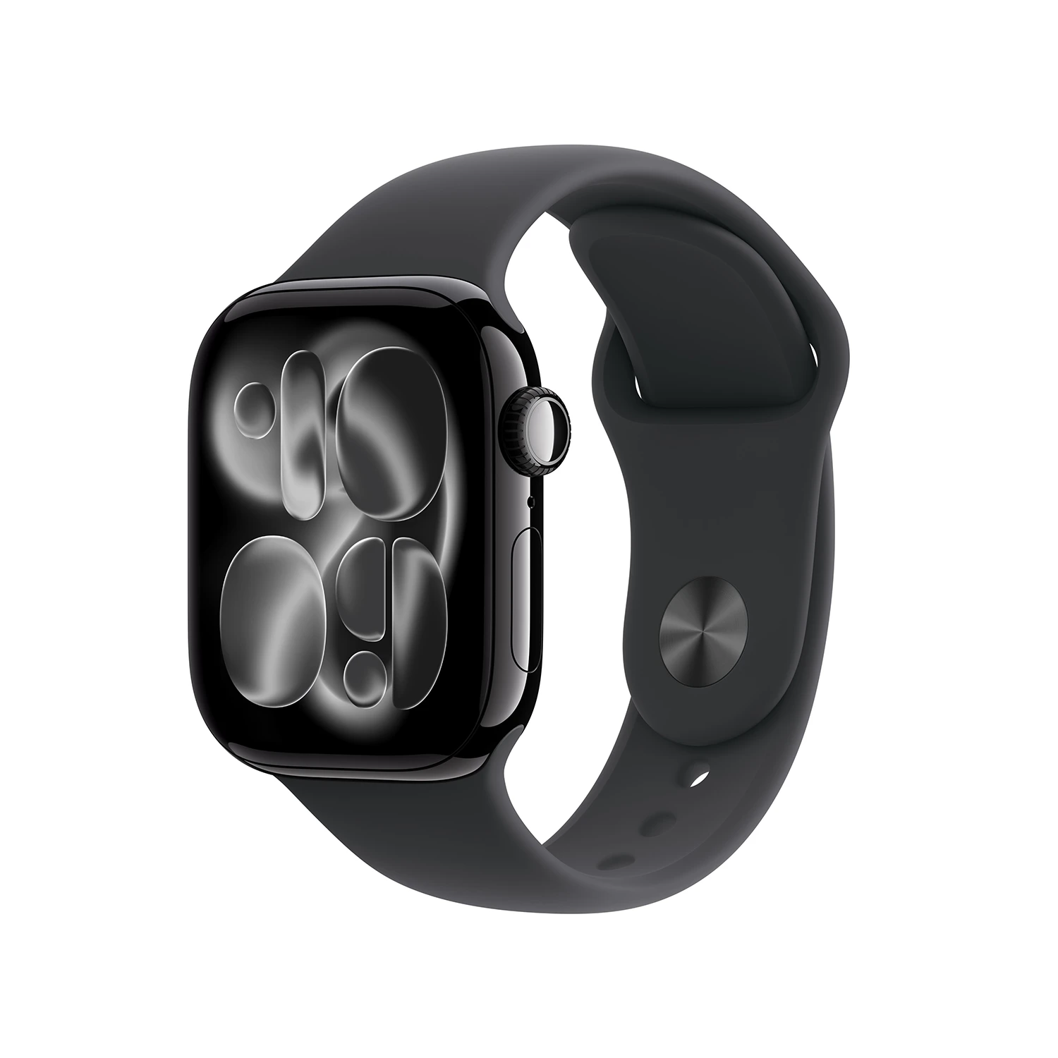 Produktbild Apple Watch Series 11 Diamantschwarz Aluminium Case mit schwarzem Sport Band