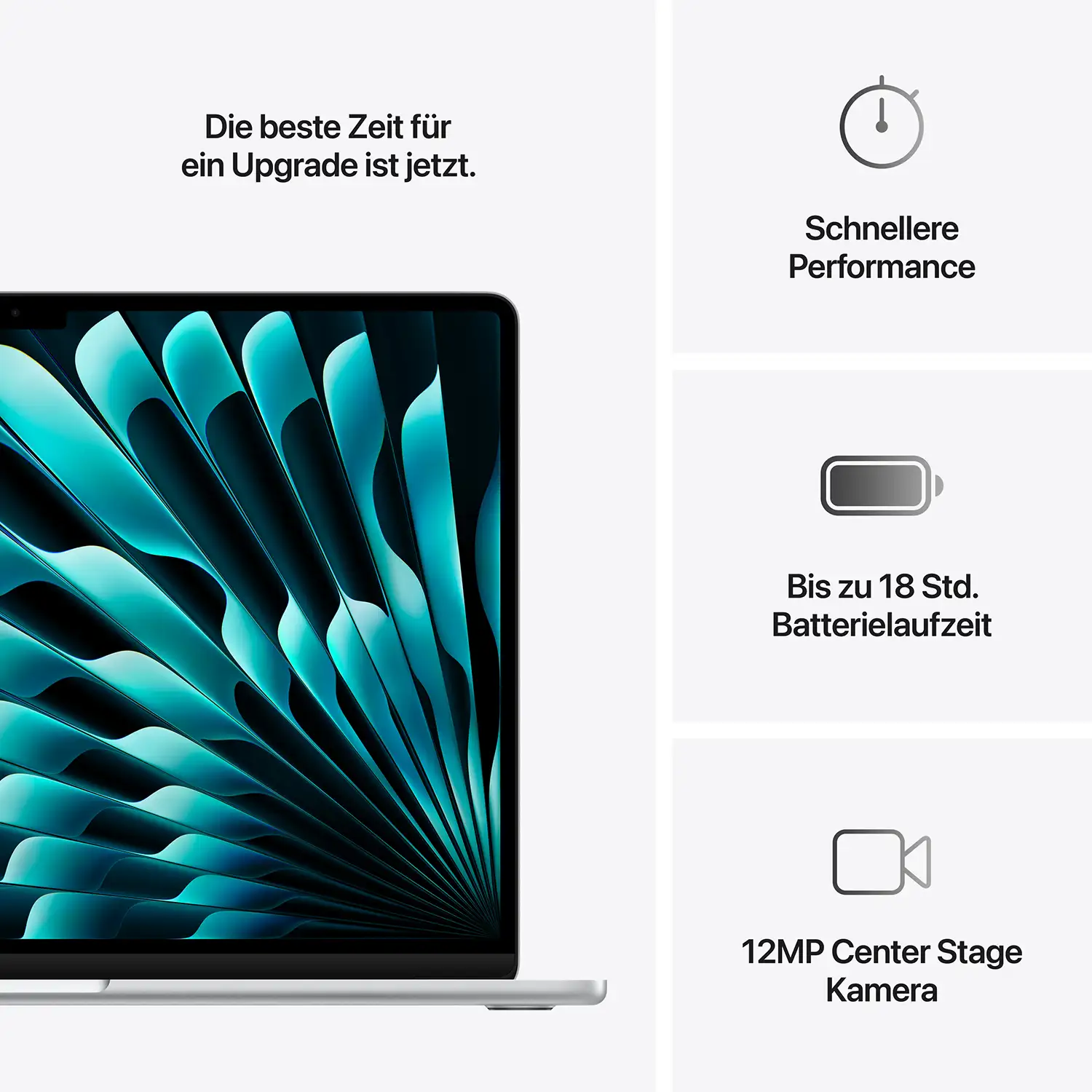 CTO // MacBook Air 15'' - M4 10-Core CPU - 10-Core GPU - Silber - 16GB - 512GBSSD - 70W USB-C Power Produktbild: Macbook air 15 inch m4 silber bild position 10