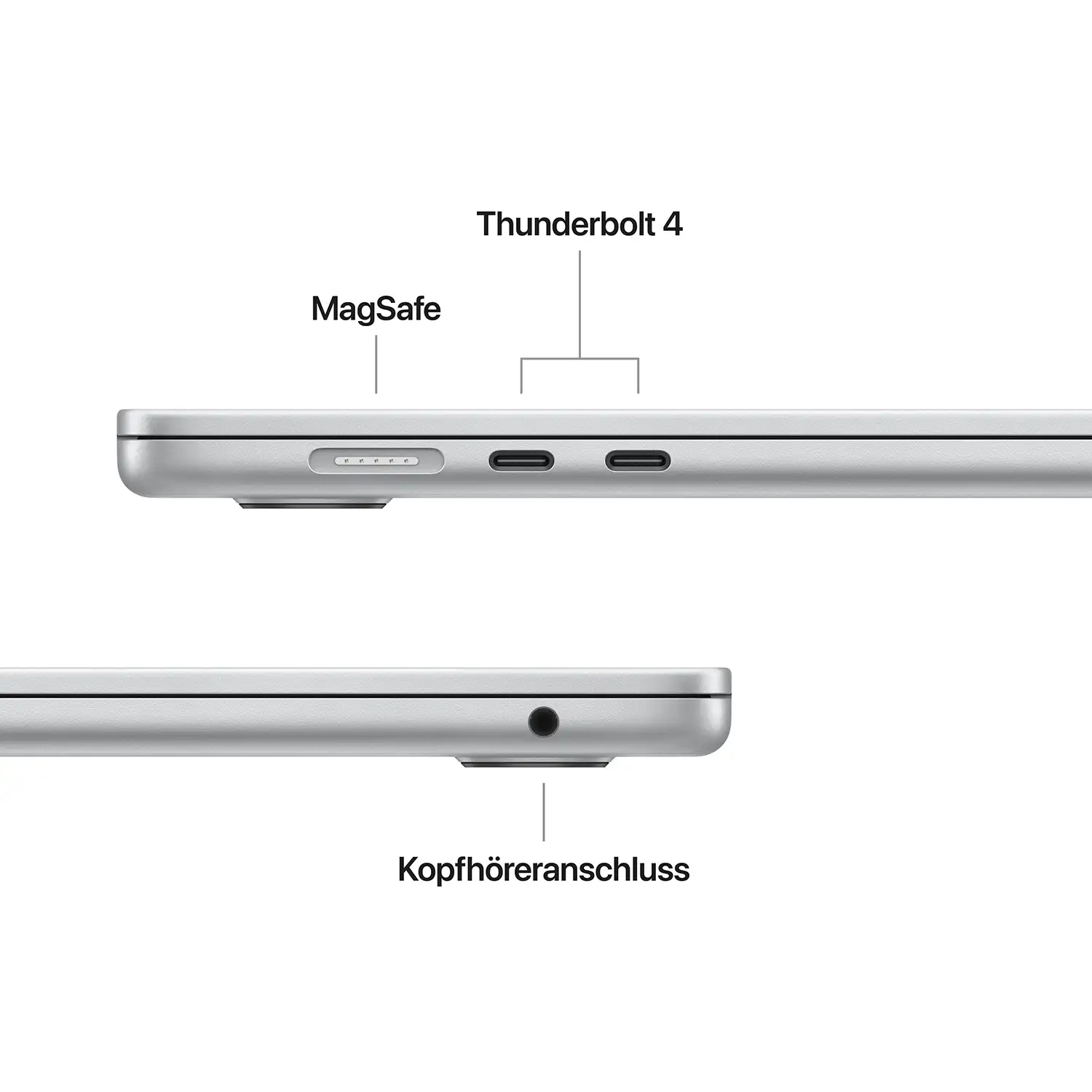 CTO // MacBook Air 15'' - M4 10-Core CPU - 10-Core GPU - Silber - 16GB - 512GBSSD - 70W USB-C Power Produktbild: Macbook air 15 inch m4 silber bild position 7