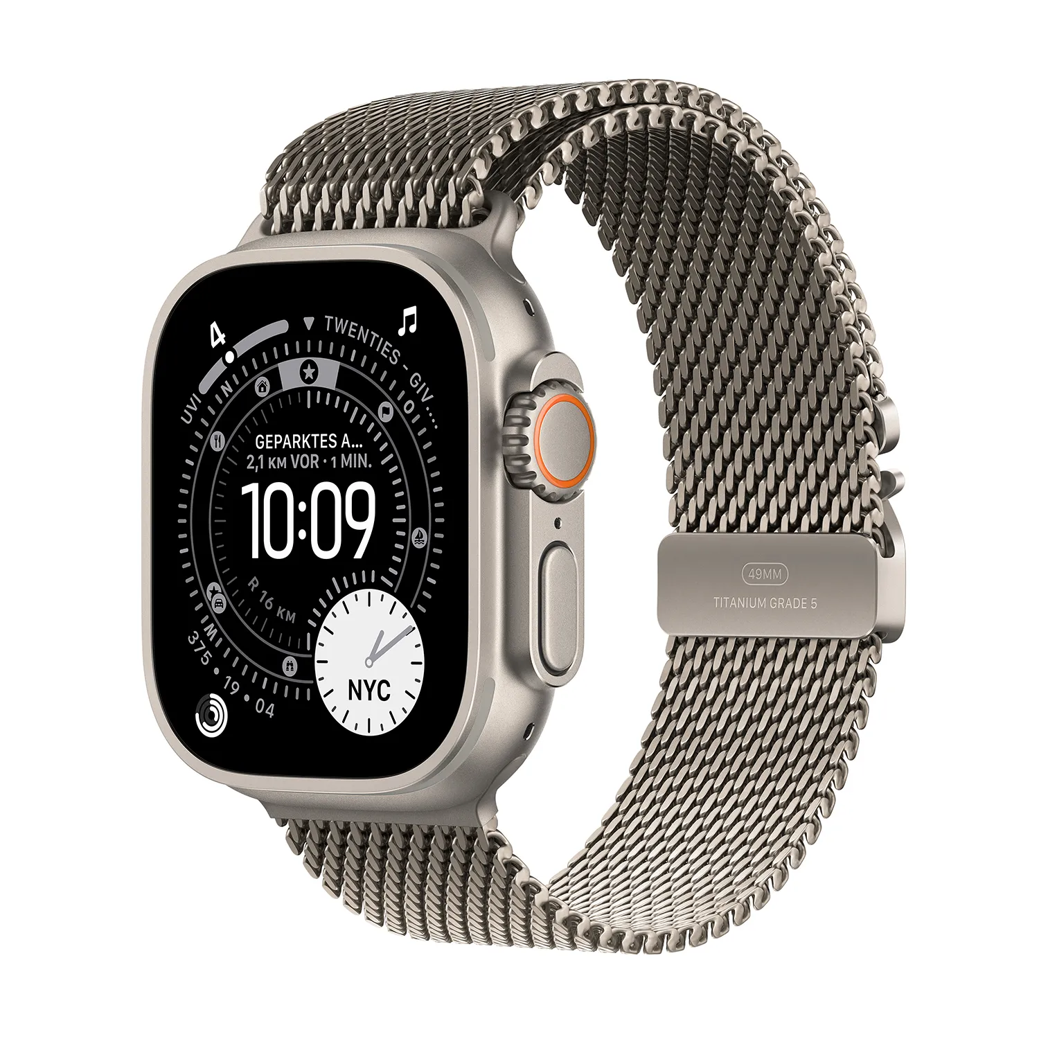Produktbild Apple Watch Ultra 3 Natural Titanium Milanese Loop Natural