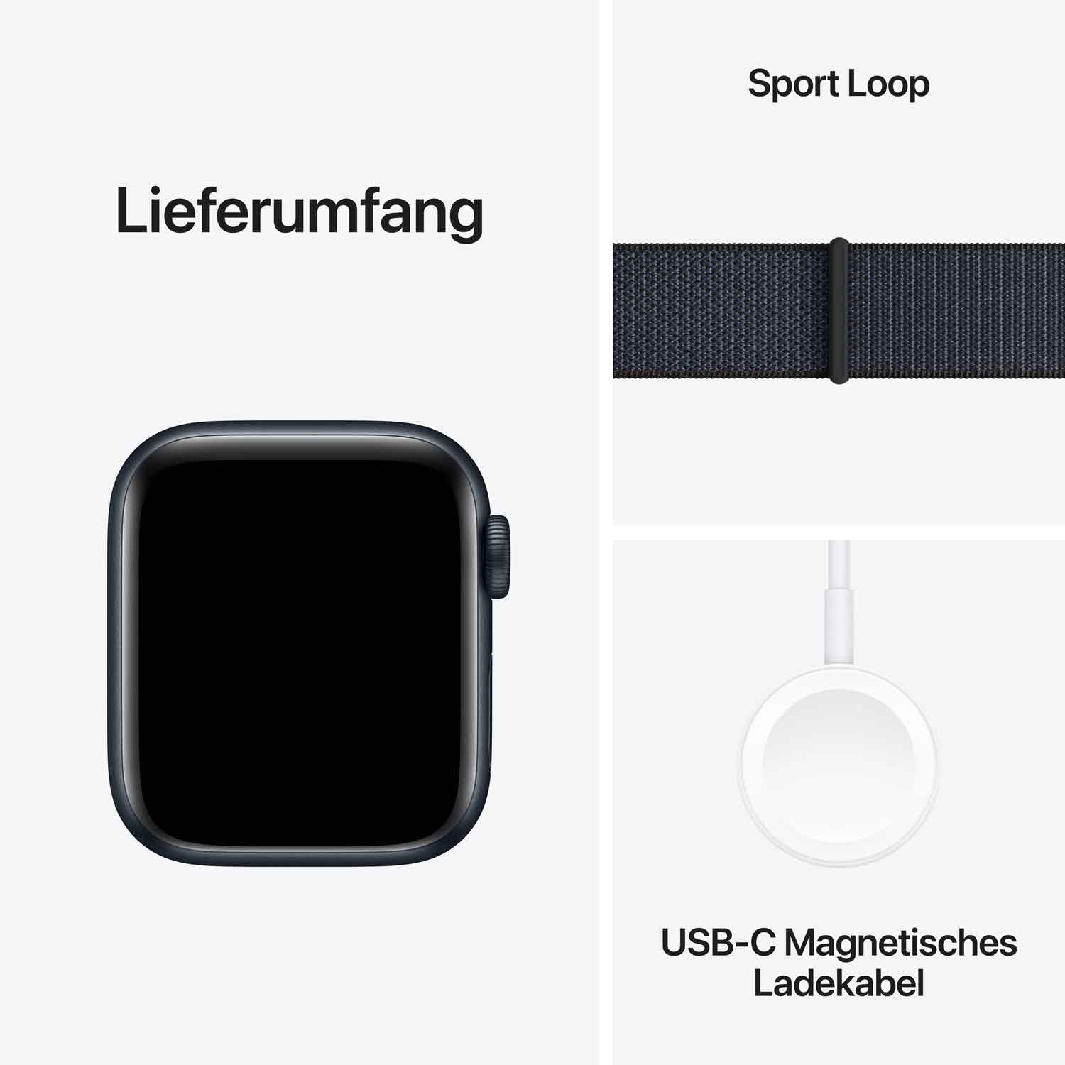 Produktbild: Apple watch se 40mm gps mitternacht aluminum sport loop ink bild position 7