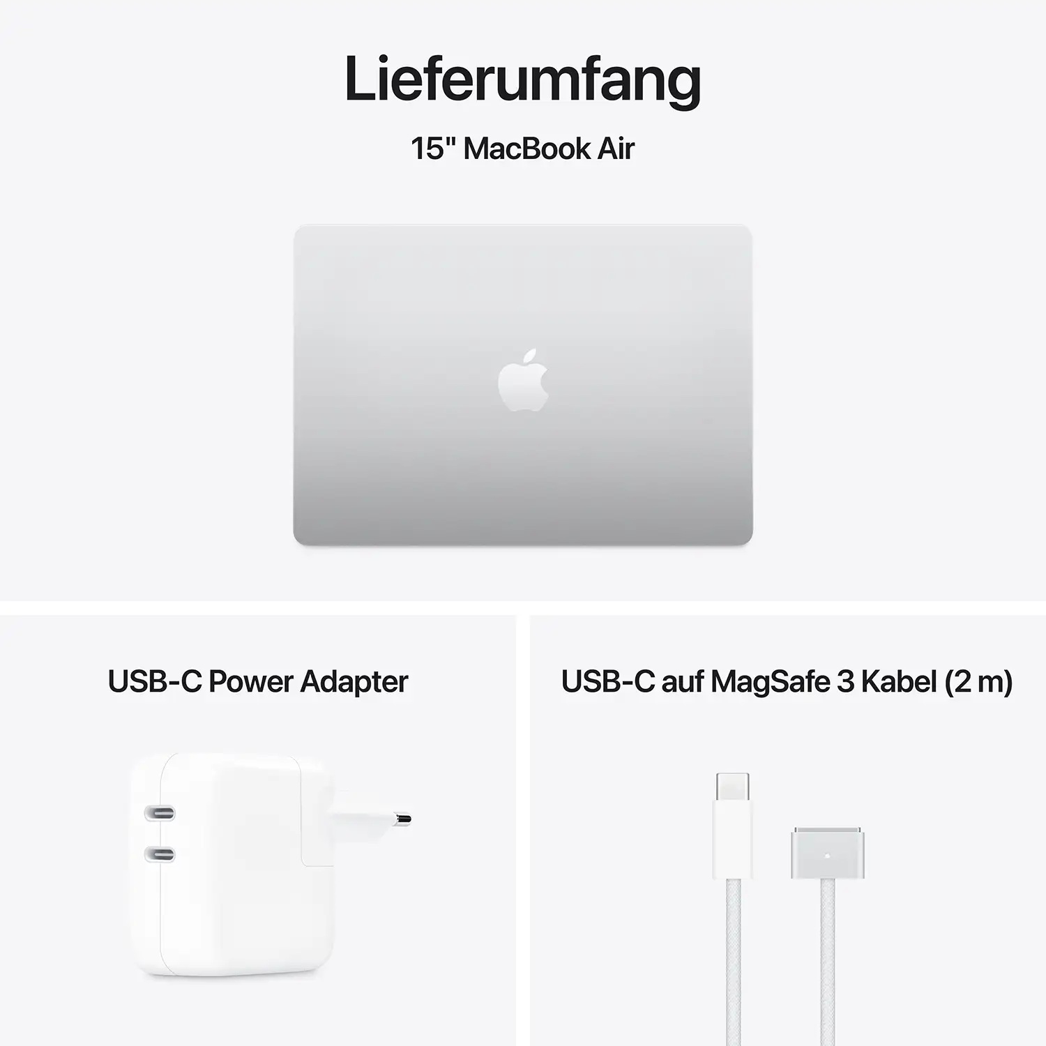CTO // MacBook Air 15'' - M4 10-Core CPU - 10-Core GPU - Silber - 16GB - 512GBSSD - 70W USB-C Power Produktbild: Macbook air 15 inch m4 silber bild position 11