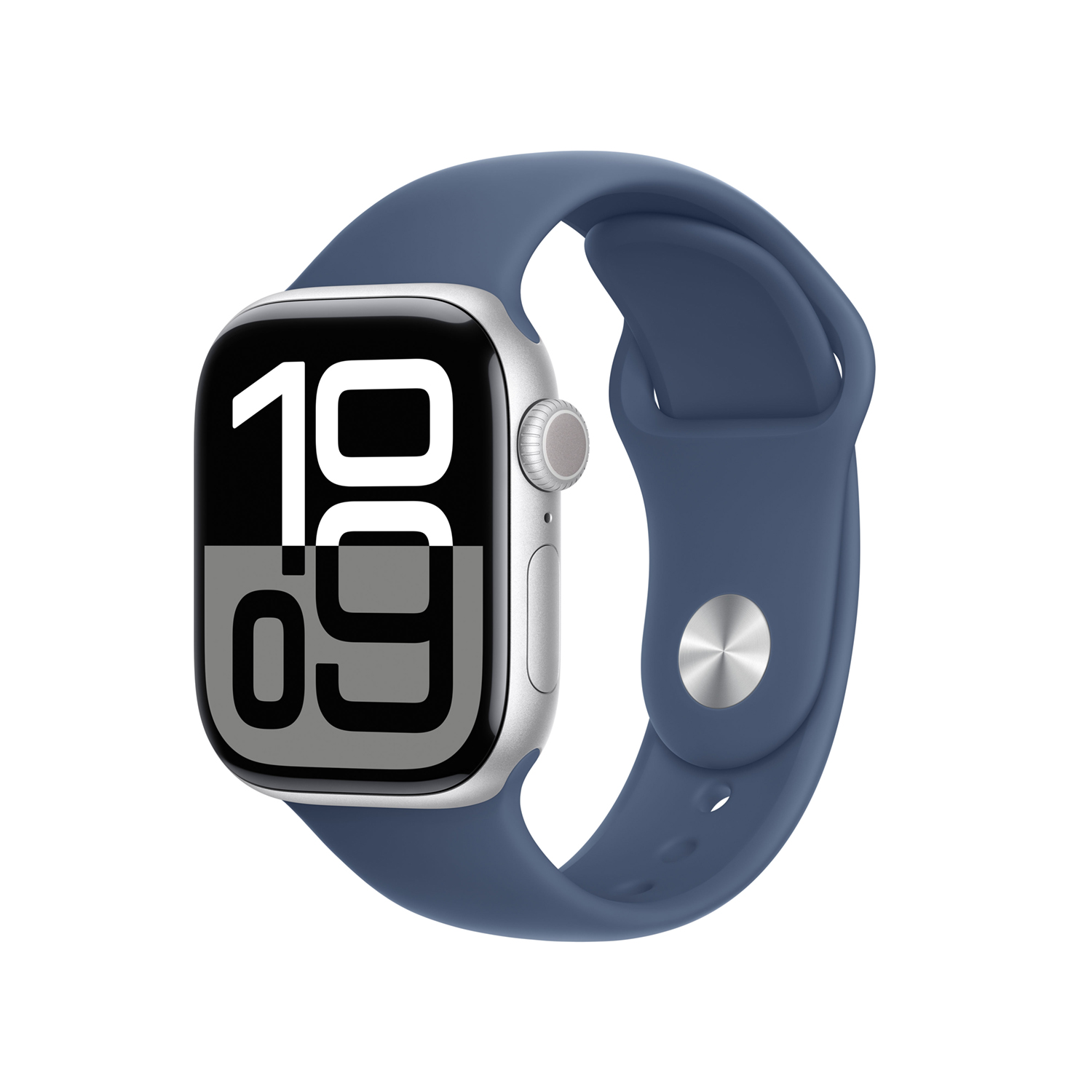 Produktbild: Apple watch series 10 42mm lte silber aluminum sport band denim bild position 1
