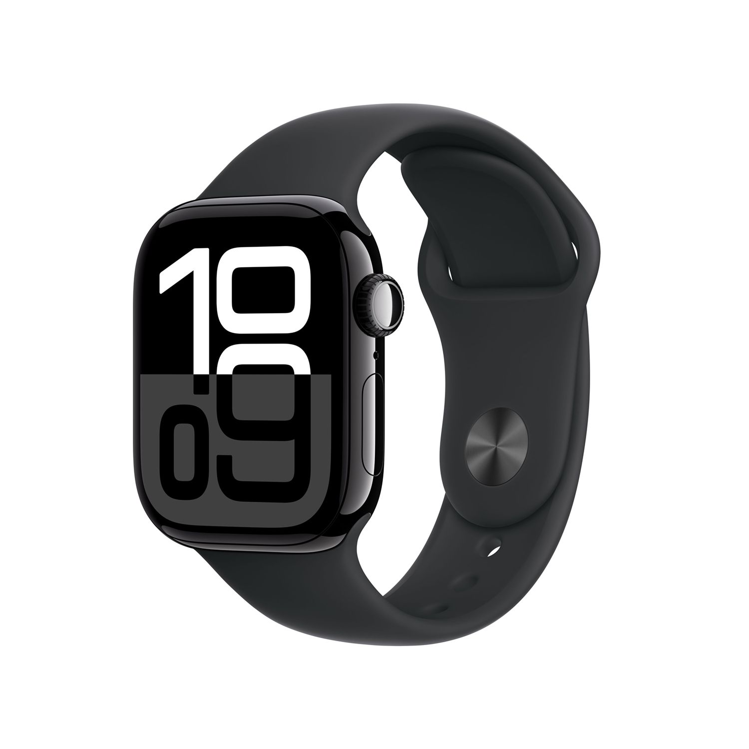 Produktbild: Apple watch series 10 42mm gps jet schwarz aluminum sport band schwarz bild position 1 1920x1920