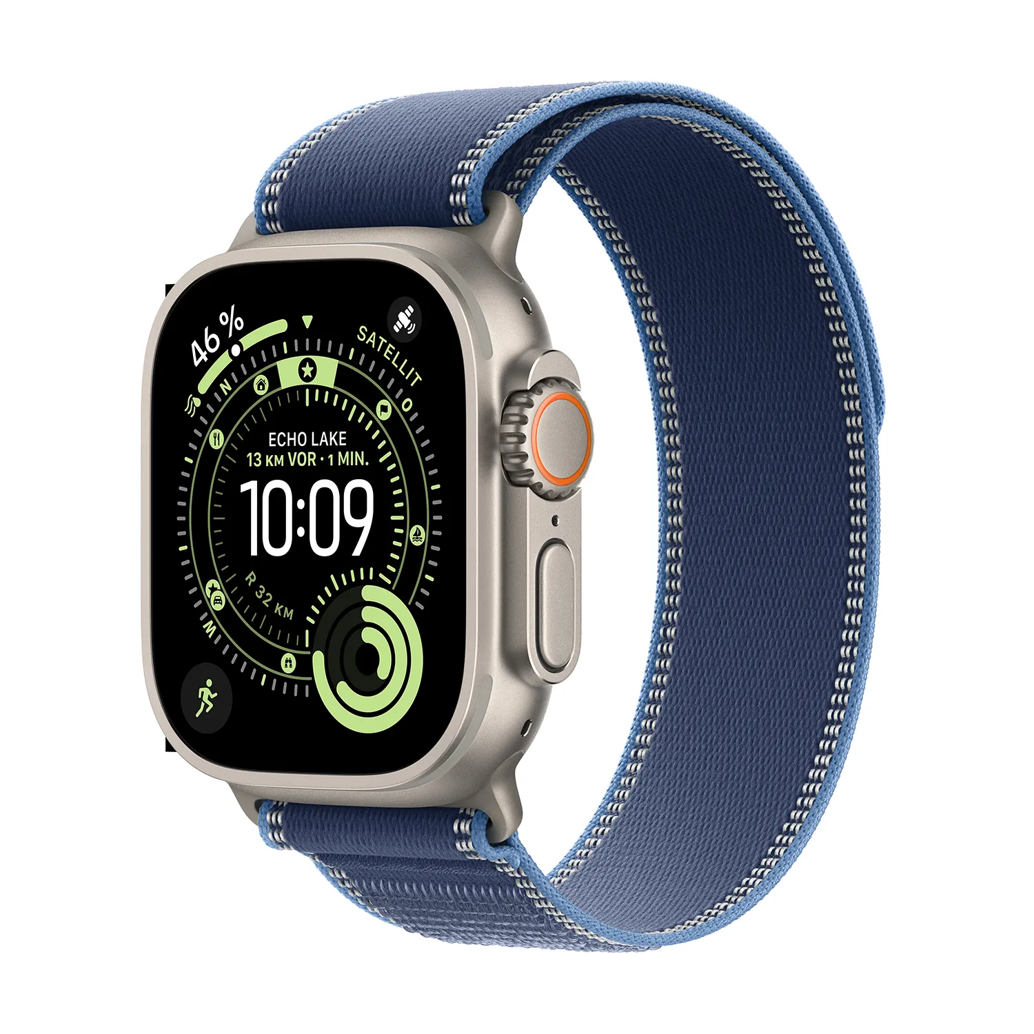 Produktbild Apple Watch Ultra 3 Natural Titanium Trail Loop Blue Bright Blue