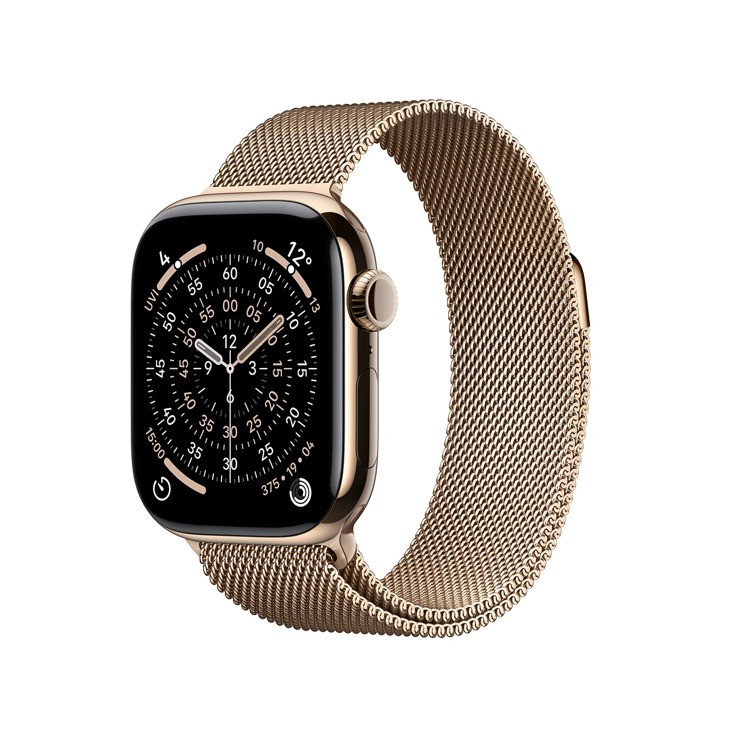 Produktbild Apple Watch Series 11 Gold Titanium Case/Gold Milanese Loop