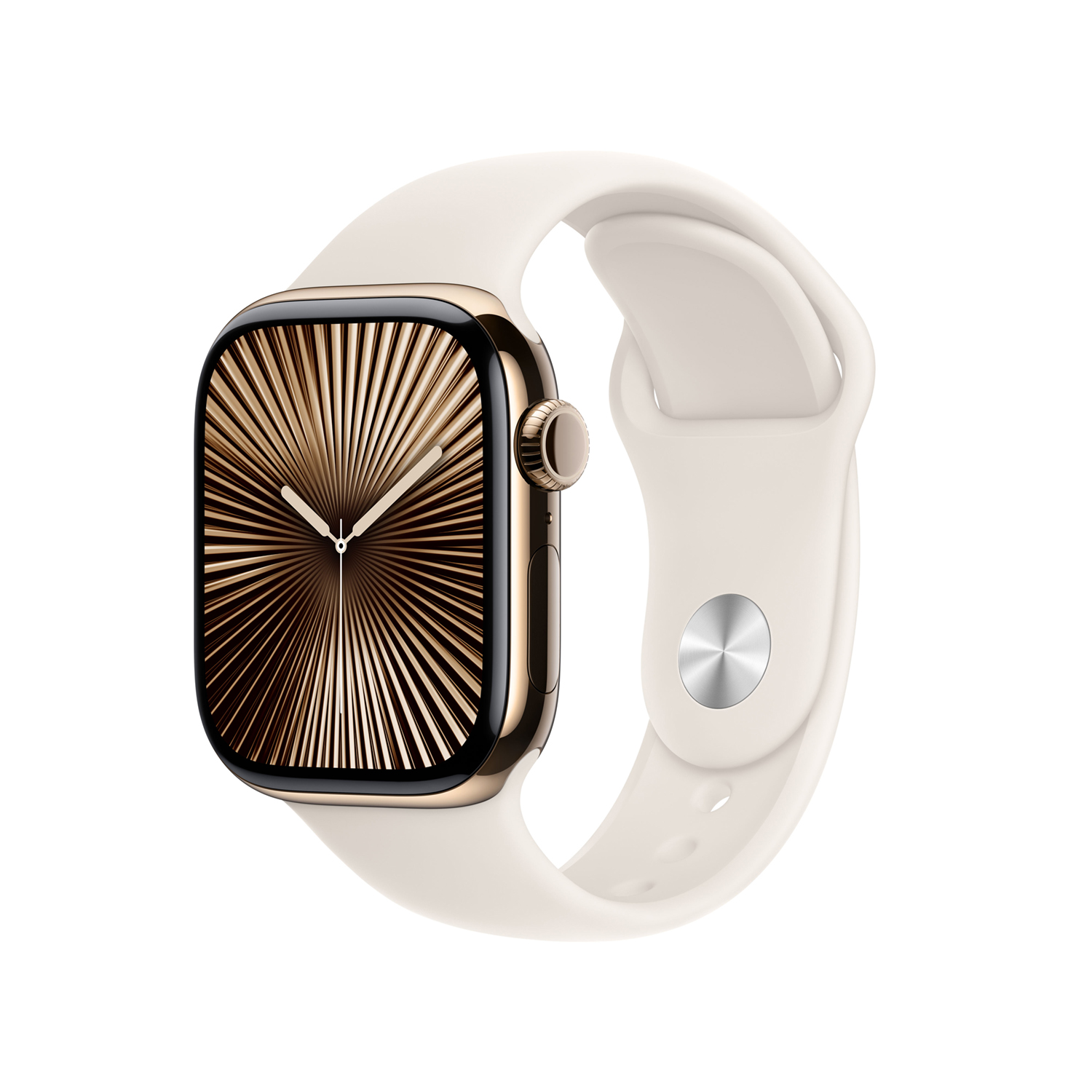 Produktbild: Apple watch series 10 42mm lte gold titanium sport band polarstern bild position 1